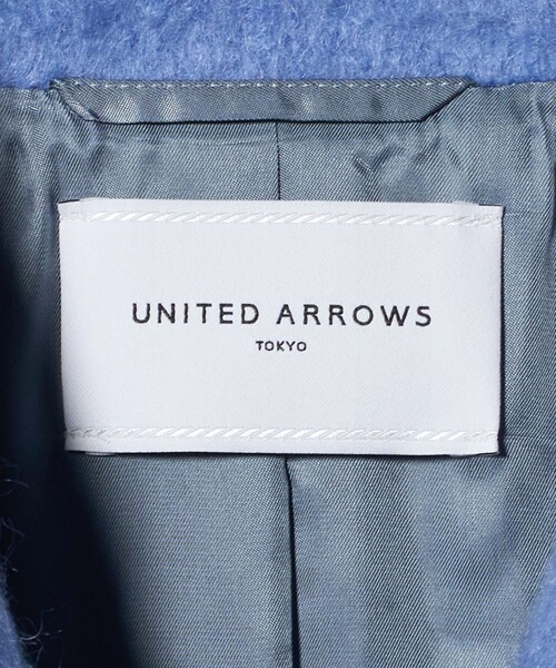 UNITED ARROWS（ユナイテッドアローズ）の「シャギー ビッグ テーラード コート（チェスターコート・レディース・オフホワイト/コバルトブルー・34/38/36）」の13枚目の写真