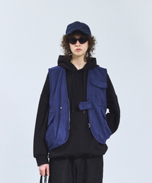 STANDARDERROR（スタンダードエラー）の「87-STAN146 ヘビーポケットポイントスエードベスト ネイビー（ベスト）」