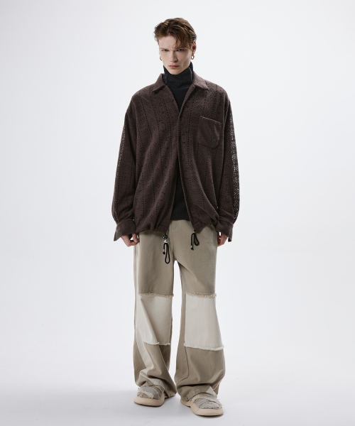 RSSC（アールエスエスシー）の「FLUFF CROCHET KNIT SHIRT - BROWN（シャツ/ブラウス・レディース・その他・1/2）」の3枚目の写真