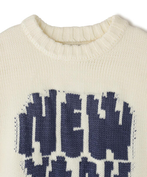 DANKE SCHON(ダンケシェーン)の「【WEB&DEPOT限定】DankeSchon/ダンケシェーン/1.5GG NY KNIT(ニット/セーター・レディース・ブラック/ホワイト系2/ブルー・L/M/XL)」の7枚目の写真