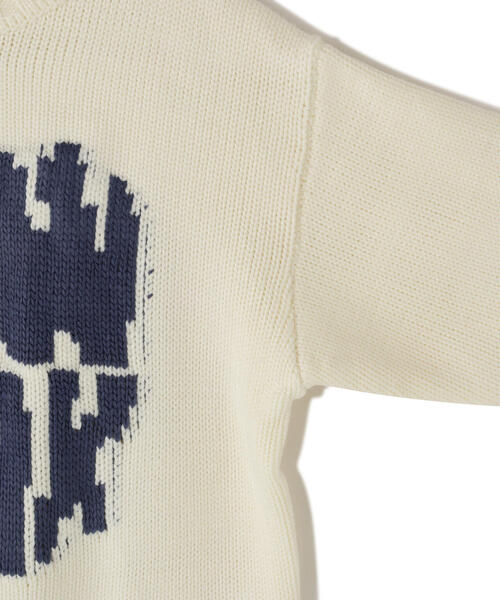 DANKE SCHON(ダンケシェーン)の「【WEB&DEPOT限定】DankeSchon/ダンケシェーン/1.5GG NY KNIT(ニット/セーター・レディース・ブラック/ホワイト系2/ブルー・L/M/XL)」の8枚目の写真