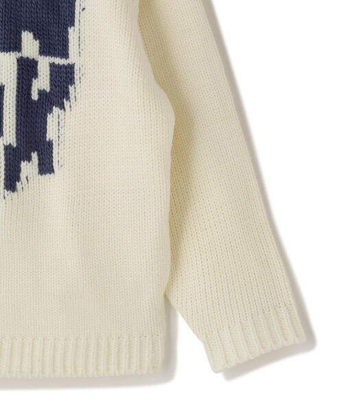 DANKE SCHON(ダンケシェーン)の「【WEB&DEPOT限定】DankeSchon/ダンケシェーン/1.5GG NY KNIT(ニット/セーター・レディース・ブラック/ホワイト系2/ブルー・L/M/XL)」の9枚目の写真