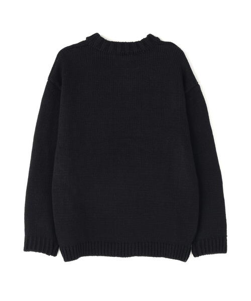 DANKE SCHON(ダンケシェーン)の「【WEB&DEPOT限定】DankeSchon/ダンケシェーン/1.5GG NY KNIT(ニット/セーター・レディース・ブラック/ホワイト系2/ブルー・L/M/XL)」の4枚目の写真