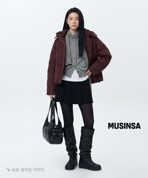 MUSINSA STANDARD WOMAN（ムシンサスタンダードウーマン）の「ウィメンズ コーデュロイ プリーツ ミニスカート [ブラック]（スカート・レディース・その他・SMALL/MEDIUM/LARGE/X-SMALL）」の21枚目の写真