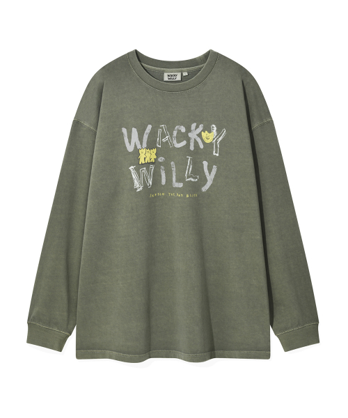 Wacky WiLLy(ワッキーウィリー)の「ダインググラフィックロングスリーブオリーブグリーン(Tシャツ/カットソー・レディース・その他・MEDIUM/LARGE/SMALL)」の1枚目の写真