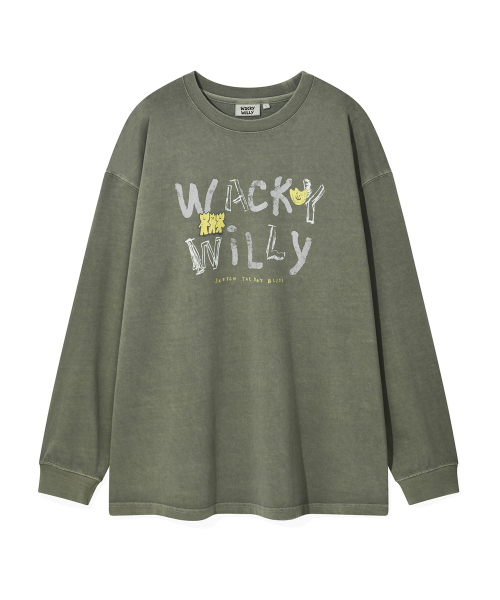 Wacky WiLLy(ワッキーウィリー)の「ダインググラフィックロングスリーブオリーブグリーン(Tシャツ/カットソー・レディース・その他・MEDIUM/LARGE/SMALL)」の2枚目の写真