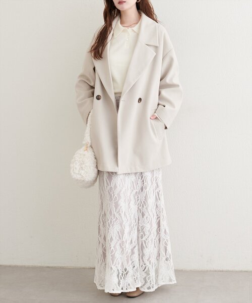 natural couture(ナチュラルクチュール)の「【WEB限定】ふわシャギー衿付きニット(ニット/セーター・レディース・イエロー/ラベンダー/オフホワイト/ピンク系その他/サックスブルー・FREE)」の10枚目の写真