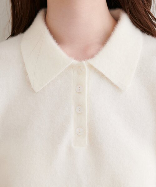 natural couture(ナチュラルクチュール)の「【WEB限定】ふわシャギー衿付きニット(ニット/セーター・レディース・イエロー/ラベンダー/オフホワイト/ピンク系その他/サックスブルー・FREE)」の17枚目の写真