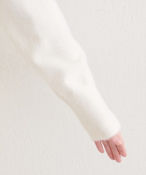 natural couture(ナチュラルクチュール)の「【WEB限定】ふわシャギー衿付きニット(ニット/セーター・レディース・イエロー/ラベンダー/オフホワイト/ピンク系その他/サックスブルー・FREE)」の18枚目の写真