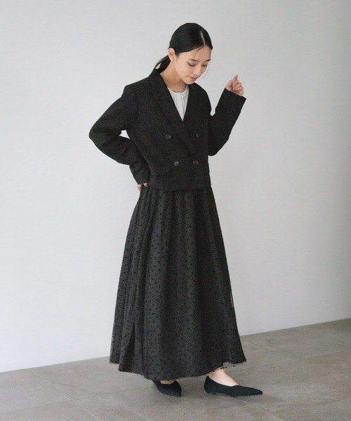 LOWRYS FARM（ローリーズファーム）の「ｄａｙｍｅショートジャケット 628093（テーラードジャケット・レディース・ブラック/ネイビー・MEDIUM/LARGE）」の5枚目の写真