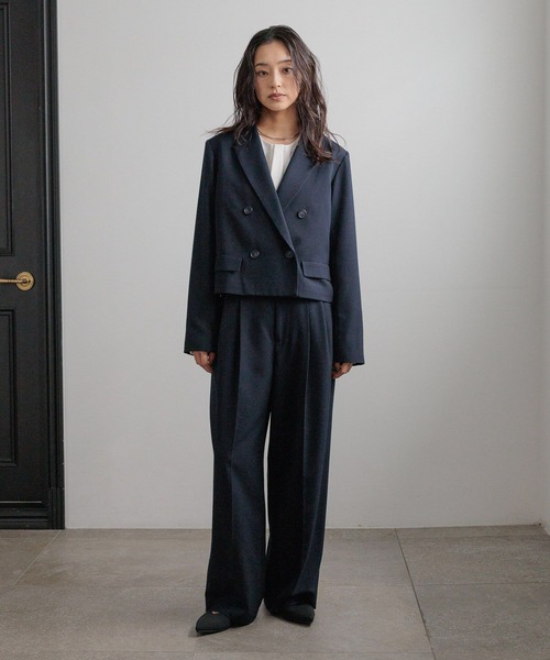 LOWRYS FARM（ローリーズファーム）の「ｄａｙｍｅショートジャケット 628093（テーラードジャケット・レディース・ブラック/ネイビー・MEDIUM/LARGE）」の8枚目の写真