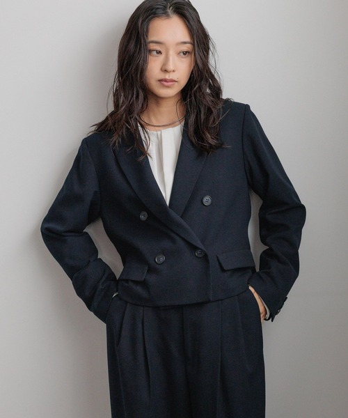 LOWRYS FARM（ローリーズファーム）の「ｄａｙｍｅショートジャケット 628093（テーラードジャケット・レディース・ブラック/ネイビー・MEDIUM/LARGE）」の14枚目の写真