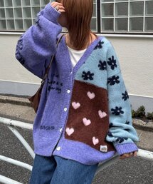 HELLO.SANFRANCISCO（ハローサンフランシスコ）の「★【HELLO.SANFRANCISCO/ハローサンフランシスコ】ジャガードッドッキングハート釦カーデ（カーディガン/ボレロ）」