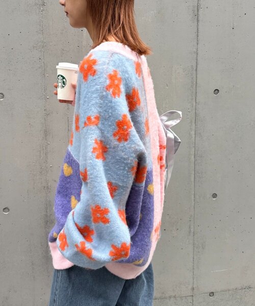 HELLO.SANFRANCISCO(ハローサンフランシスコ)の「★【HELLO.SANFRANCISCO/ハローサンフランシスコ】ジャガードッドッキングハート釦カーデ(カーディガン/ボレロ・レディース・ピンク/パープル/オフホワイト・ONE SIZE)」の19枚目の写真