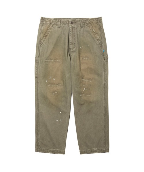 Liberaiders(リベレイダース)の「Liberaiders/リベレイダース REPAIRED CANVAS WORK PANTS ウォッシュ加工 テーパード ペインターパンツ(チノパンツ・メンズ・チャコール/オリーブ・30/32/34)」の6枚目の写真