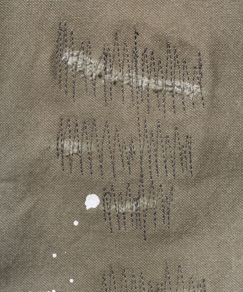Liberaiders(リベレイダース)の「Liberaiders/リベレイダース REPAIRED CANVAS WORK PANTS ウォッシュ加工 テーパード ペインターパンツ(チノパンツ・メンズ・チャコール/オリーブ・30/32/34)」の14枚目の写真