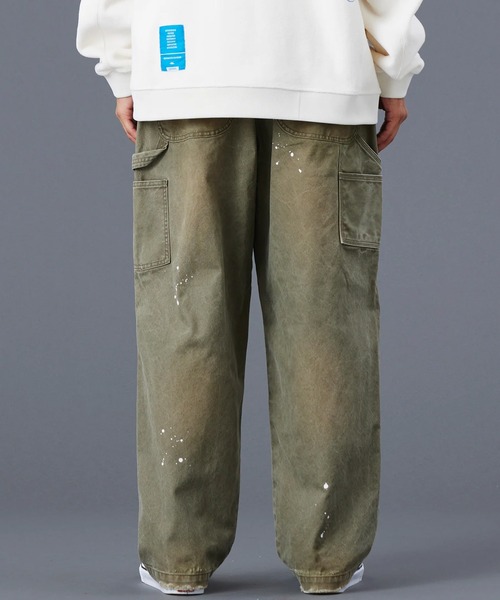 Liberaiders(リベレイダース)の「Liberaiders/リベレイダース REPAIRED CANVAS WORK PANTS ウォッシュ加工 テーパード ペインターパンツ(チノパンツ・メンズ・チャコール/オリーブ・30/32/34)」の9枚目の写真