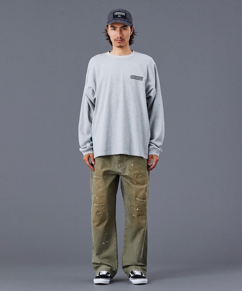 Liberaiders(リベレイダース)の「Liberaiders/リベレイダース REPAIRED CANVAS WORK PANTS ウォッシュ加工 テーパード ペインターパンツ(チノパンツ・メンズ・チャコール/オリーブ・30/32/34)」の10枚目の写真