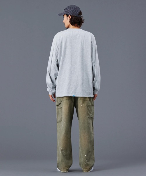 Liberaiders(リベレイダース)の「Liberaiders/リベレイダース REPAIRED CANVAS WORK PANTS ウォッシュ加工 テーパード ペインターパンツ(チノパンツ・メンズ・チャコール/オリーブ・30/32/34)」の11枚目の写真
