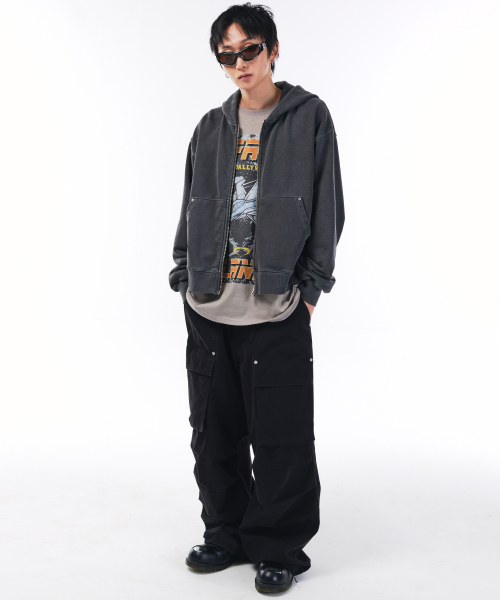 SCALLYWAG（スカリーワグ）の「ウォッシュドパティグフロントカーゴパンツ[ブラック]（その他パンツ・レディース・その他・MEDIUM/SMALL/LARGE/X-LARGE）」の3枚目の写真