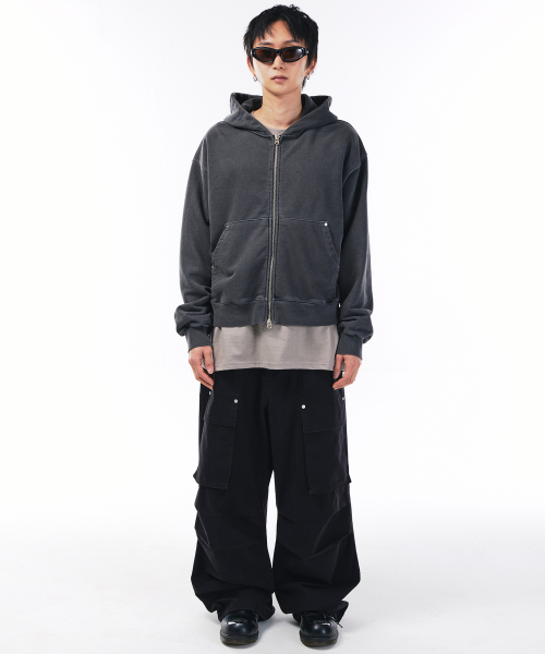 SCALLYWAG（スカリーワグ）の「ウォッシュドパティグフロントカーゴパンツ[ブラック]（その他パンツ・レディース・その他・MEDIUM/SMALL/LARGE/X-LARGE）」の9枚目の写真