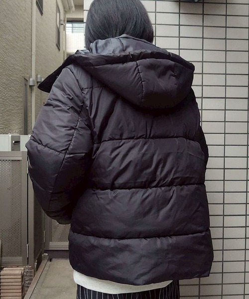 go slow caravan（ゴースローキャラバン）の「シレーフードブルゾン(M1)（ダウンジャケット/コート・メンズ・ホワイト/ブラック・MEDIUM/LARGE）」の10枚目の写真