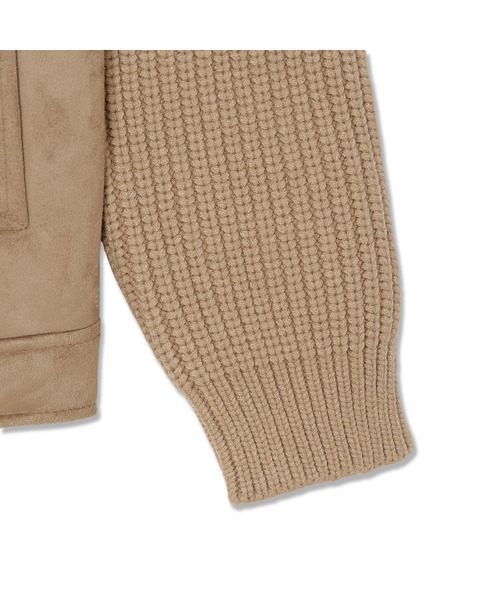 Guess(ゲス)の「Long Sleeves Mn Suede Mix River Jacket ブルゾン(ブルゾン・メンズ・ベージュ・MEDIUM/SMALL/LARGE/X-LARGE)」の4枚目の写真