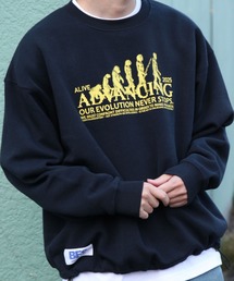 ZIP FIVE（ジップファイブ）の「ドローコード内蔵 裏起毛ヒューマンプリント クルースウェット（スウェット・メンズ）」