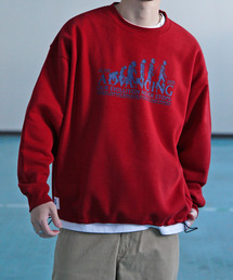 ZIP FIVE（ジップファイブ）の「ドローコード内蔵 裏起毛ヒューマンプリント クルースウェット（スウェット）」