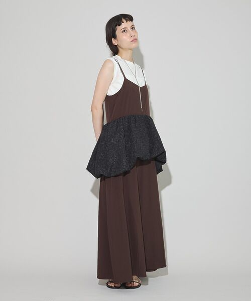 GARAGE OF GOOD CLOTHING（ガレージオブグッドクロージング）の「バルーンレイヤードワンピース（ワンピース・レディース・ブラック/ブラウン・FREE）」の4枚目の写真