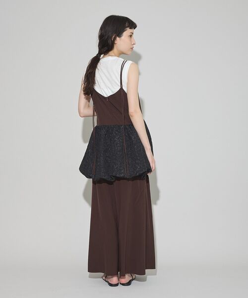 GARAGE OF GOOD CLOTHING（ガレージオブグッドクロージング）の「バルーンレイヤードワンピース（ワンピース・レディース・ブラック/ブラウン・FREE）」の6枚目の写真