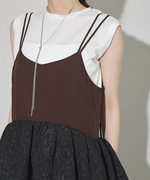 GARAGE OF GOOD CLOTHING（ガレージオブグッドクロージング）の「バルーンレイヤードワンピース（ワンピース・レディース・ブラック/ブラウン・FREE）」の12枚目の写真