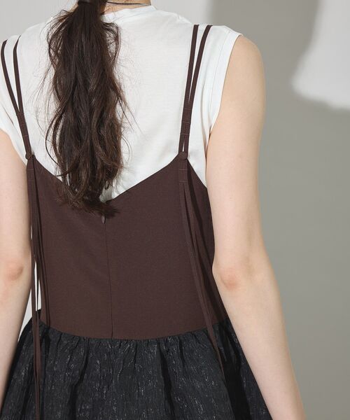 GARAGE OF GOOD CLOTHING（ガレージオブグッドクロージング）の「バルーンレイヤードワンピース（ワンピース・レディース・ブラック/ブラウン・FREE）」の13枚目の写真