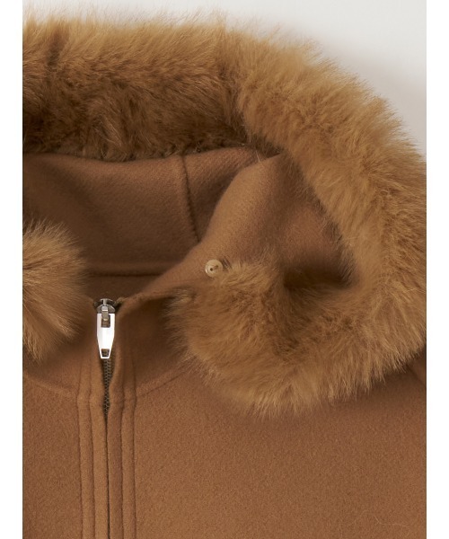 セール】ファーポケットスカラップマントコート（その他アウター