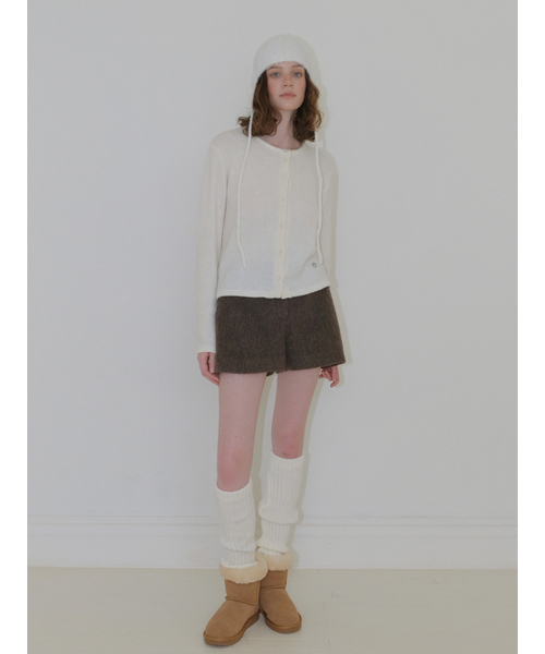 ETMON(エトモン)の「Ribbed Round Cardigan, Cream(カーディガン/ボレロ・レディース・その他・F)」の3枚目の写真