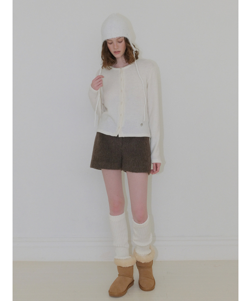 ETMON(エトモン)の「Ribbed Round Cardigan, Cream(カーディガン/ボレロ・レディース・その他・F)」の4枚目の写真