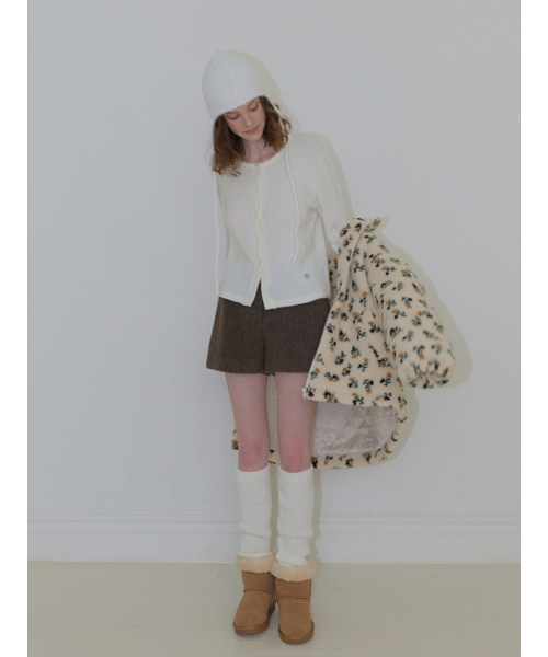 ETMON(エトモン)の「Ribbed Round Cardigan, Cream(カーディガン/ボレロ・レディース・その他・F)」の5枚目の写真