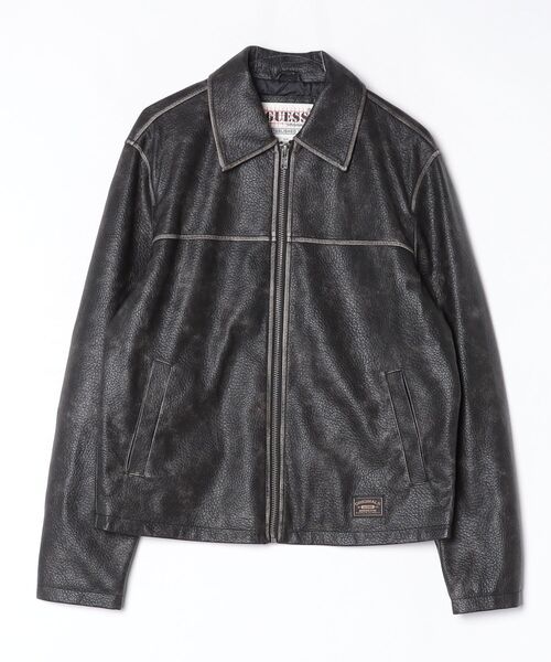 Guess（ゲス）の「GUESS Originals Pu Leather Jacket アウター ブルゾン（ブルゾン・メンズ・ブラック・MEDIUM/LARGE/X-LARGE/SMALL）」の5枚目の写真