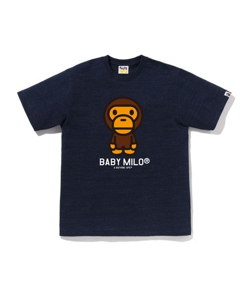 A BATHING APE（アベイシングエイプ）の「BABY MILO TEE（Tシャツ/カットソー・メンズ・ホワイト/ピンク/グリーン/ネイビー/イエロー/グレー/ブラック/サックスブルー・MEDIUM/LARGE/X-LARGE/XX-LARGE/XXX-LARGE/SMALL）」の5枚目の写真