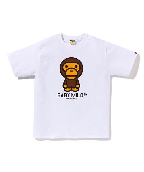 A BATHING APE（アベイシングエイプ）の「BABY MILO TEE（Tシャツ/カットソー・メンズ・ホワイト/ピンク/グリーン/ネイビー/イエロー/グレー/ブラック/サックスブルー・MEDIUM/LARGE/X-LARGE/XX-LARGE/XXX-LARGE/SMALL）」の2枚目の写真