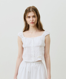 CUDDLY SLEEVELESS TOP / WHITE