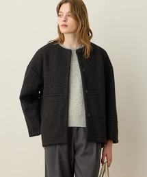 LE SOUK HOLIDAY（ルスークホリデー）の「ブークレノーカラーショートコート（その他アウター）」
