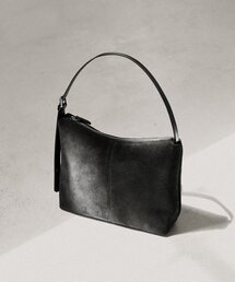 Suede shoulder bag (black)