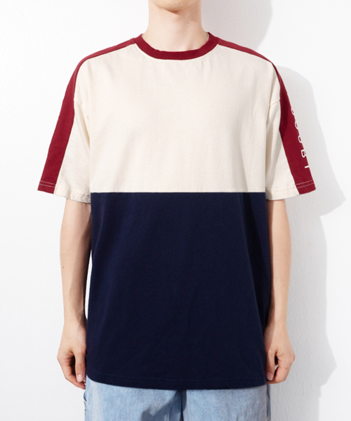 QT8 GARMENTS(キューティーエイトガーメント)の「OC Tricolor Tee (Burgundy)(Tシャツ/カットソー・レディース・その他・X-LARGE/SMALL/MEDIUM/LARGE)」の3枚目の写真