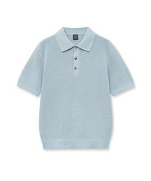 IOLO（イオロ）の「オーガニックコットンハーフカラー_ライトブルー（ポロシャツ）」