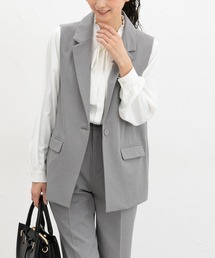 Honeys（ハニーズ）の「【ストレッチ・ウォッシャブル・イージーケア】テーラードジレ（ベスト）」