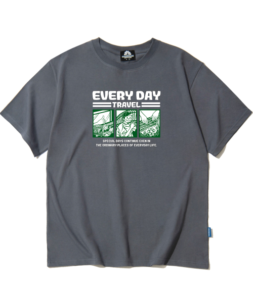 TRIPSHION(トリップション)の「EVERYDAY CARTTON グラフィックTシャツ - グレー(Tシャツ/カットソー・メンズ・その他・LARGE/MEDIUM/X-LARGE)」の1枚目の写真