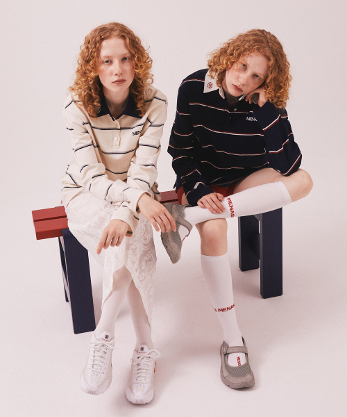 MENASOO(ミナス)の「MNS Striped Cotton Collar T Shirt_Navy(ポロシャツ・レディース・ネイビー・F)」の10枚目の写真