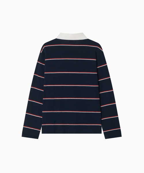 MENASOO(ミナス)の「MNS Striped Cotton Collar T Shirt_Navy(ポロシャツ・レディース・ネイビー・F)」の16枚目の写真