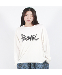 GRAFFITI LOGO TEXT BOXY LONG SLEEVE - White